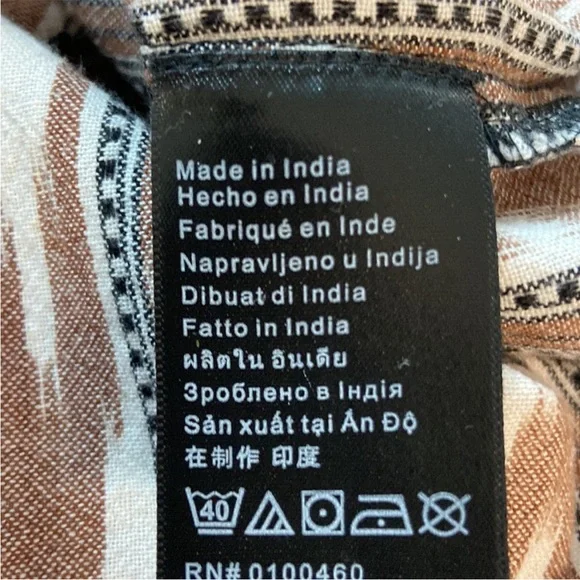 KAVU Rita Sleeveless V-neck Dress, Tan, Black & White Size XS NWOT - Picture 8 of 10